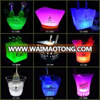 Hot sell champagne plastic led ice bucket for beer wholesale factory